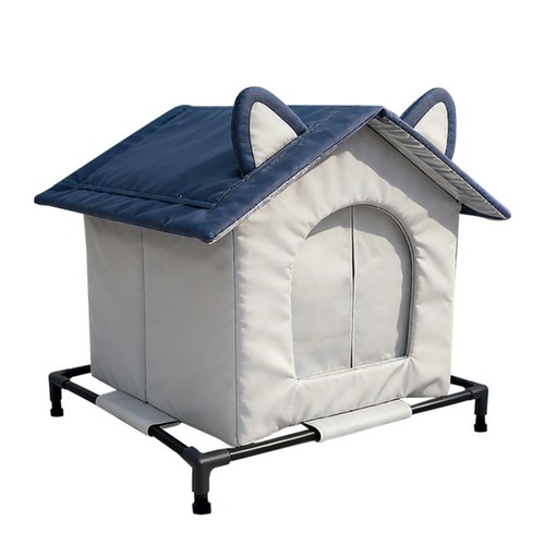 Insulated cat house with - house,