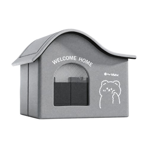 Pet cooling house with sloped - with,