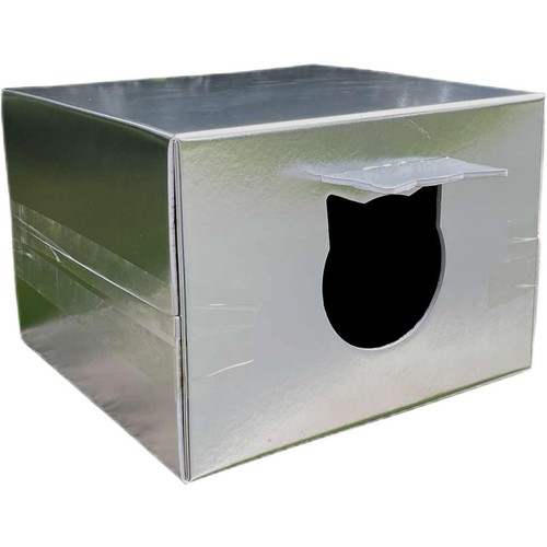 Weatherproof cat shelter with - weatherproof,