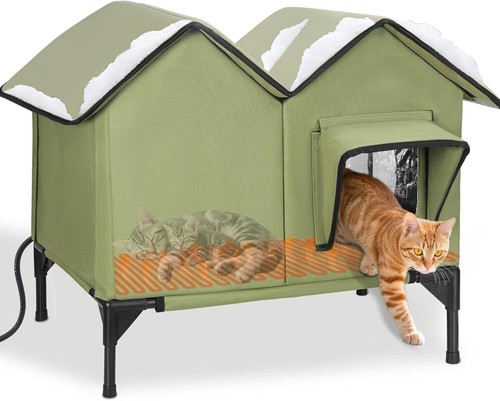Heated waterproof outdoor cat - heated,