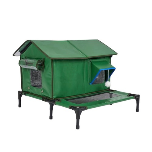 Raised cat house - cat,