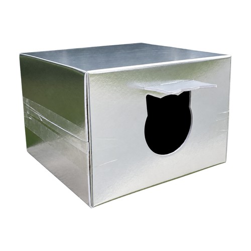 Weatherproof cat shelter with - weatherproof,
